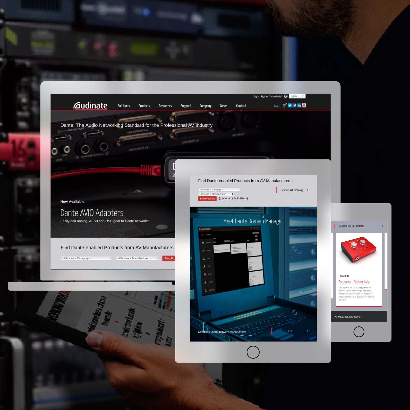 Teaser Of The Audinate Website