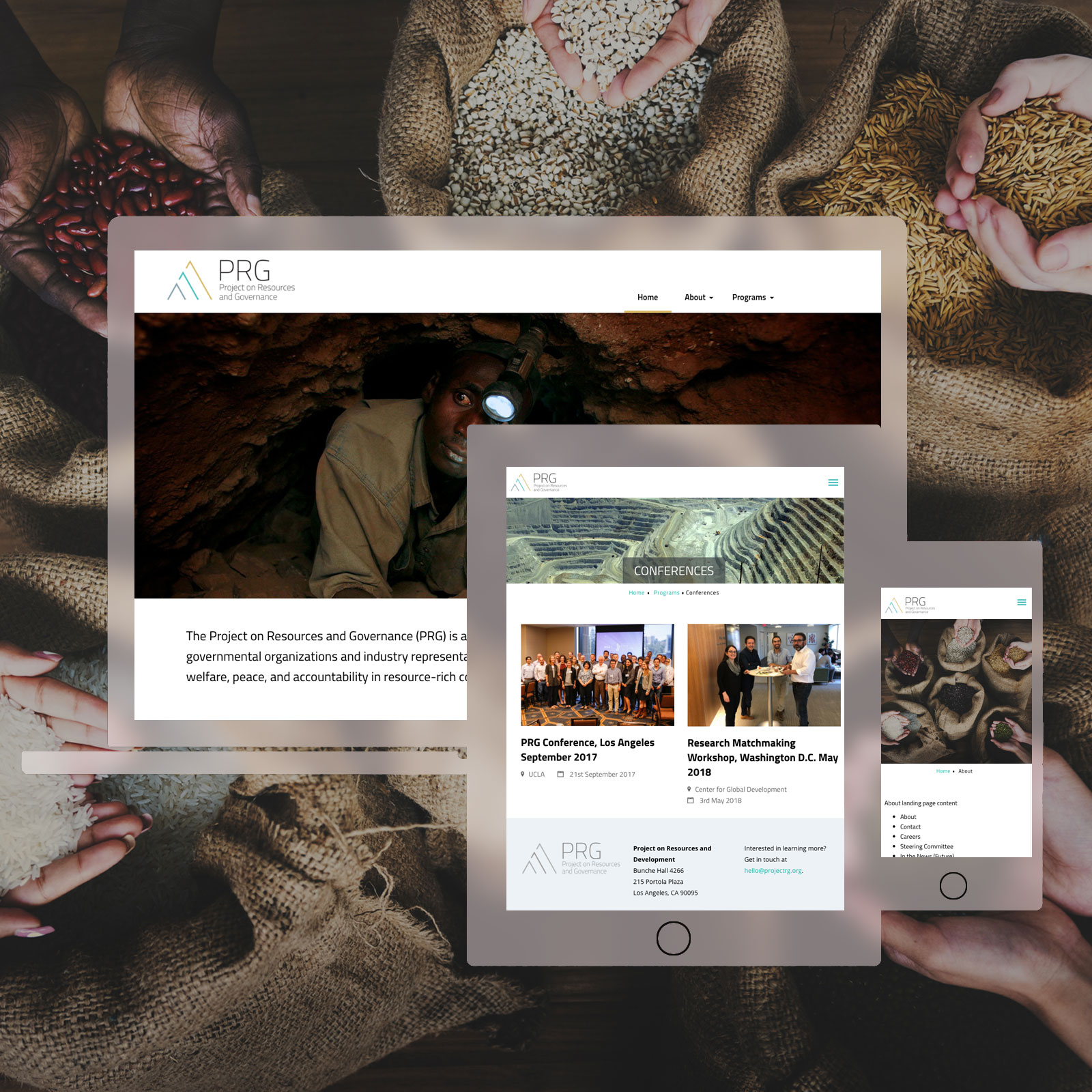 Teaser of the Project RG website