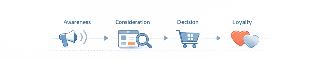 Awareness | Consideration | Decision | Loyalty