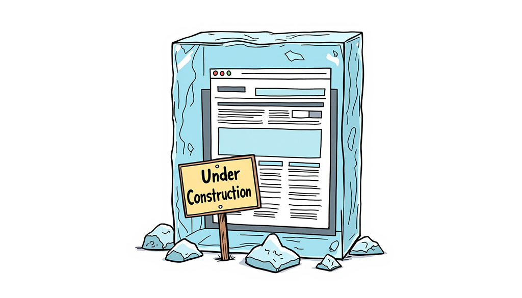 A traditional website redesign can lock your site in a change freeze. 