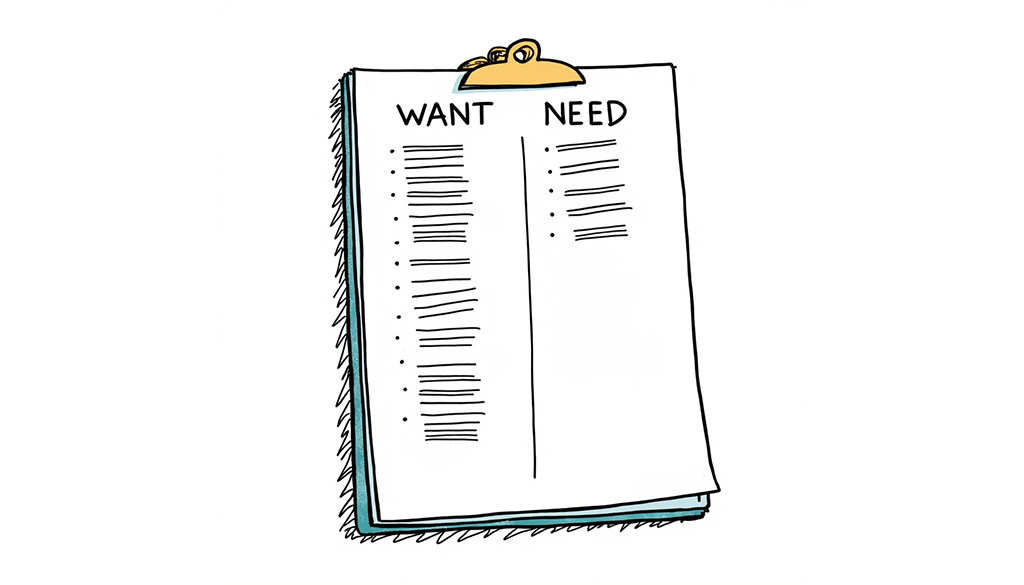 Your website project's wants can quickly outweigh your needs.