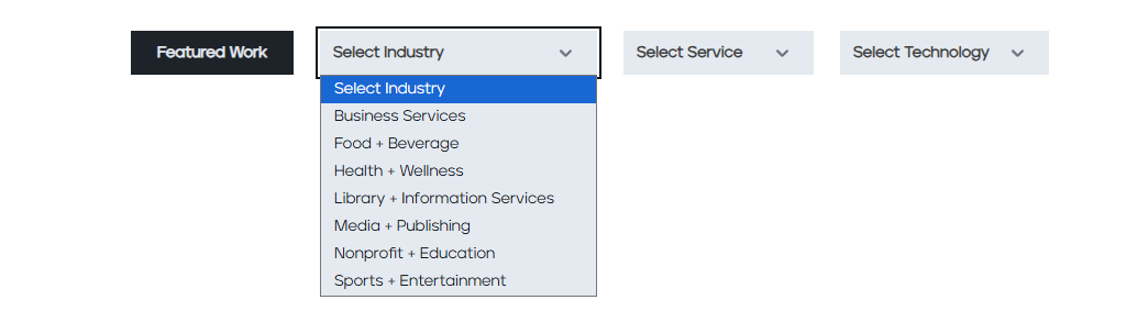 Culture Foundry's New Featured Work Filter