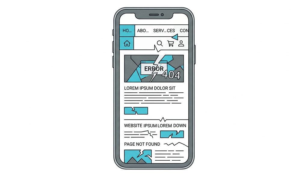 If your website isn't mobile-friendly, elements may line up incorrectly or break.